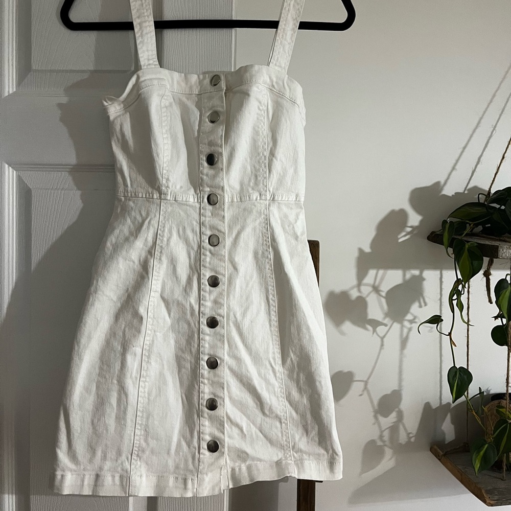 White Denim Dress